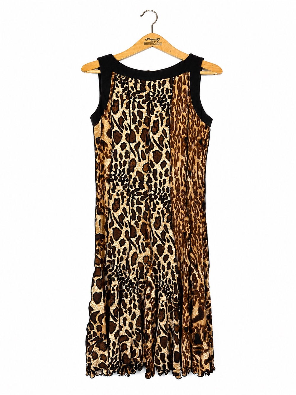Karen Kein Leopard Print Midi Dress Size 4 VTG 90s Mobwife Grunge Edgy‎ Indie